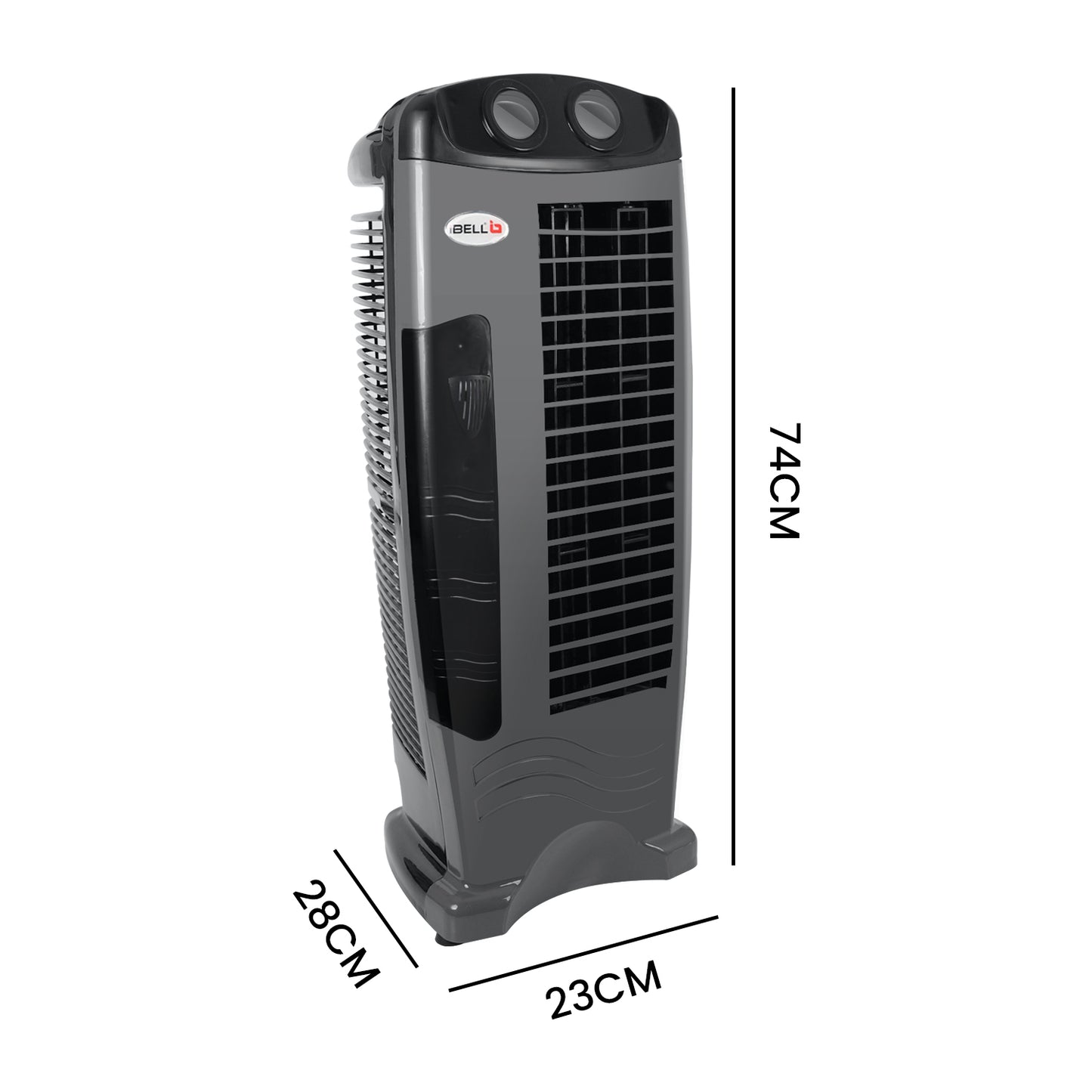 IBELL DELUXE High Speed Tower Fan, Low Power Consumption and Anti-Rust Body, 25-foot Air Delivery, 4-way Air Flow (Grey)