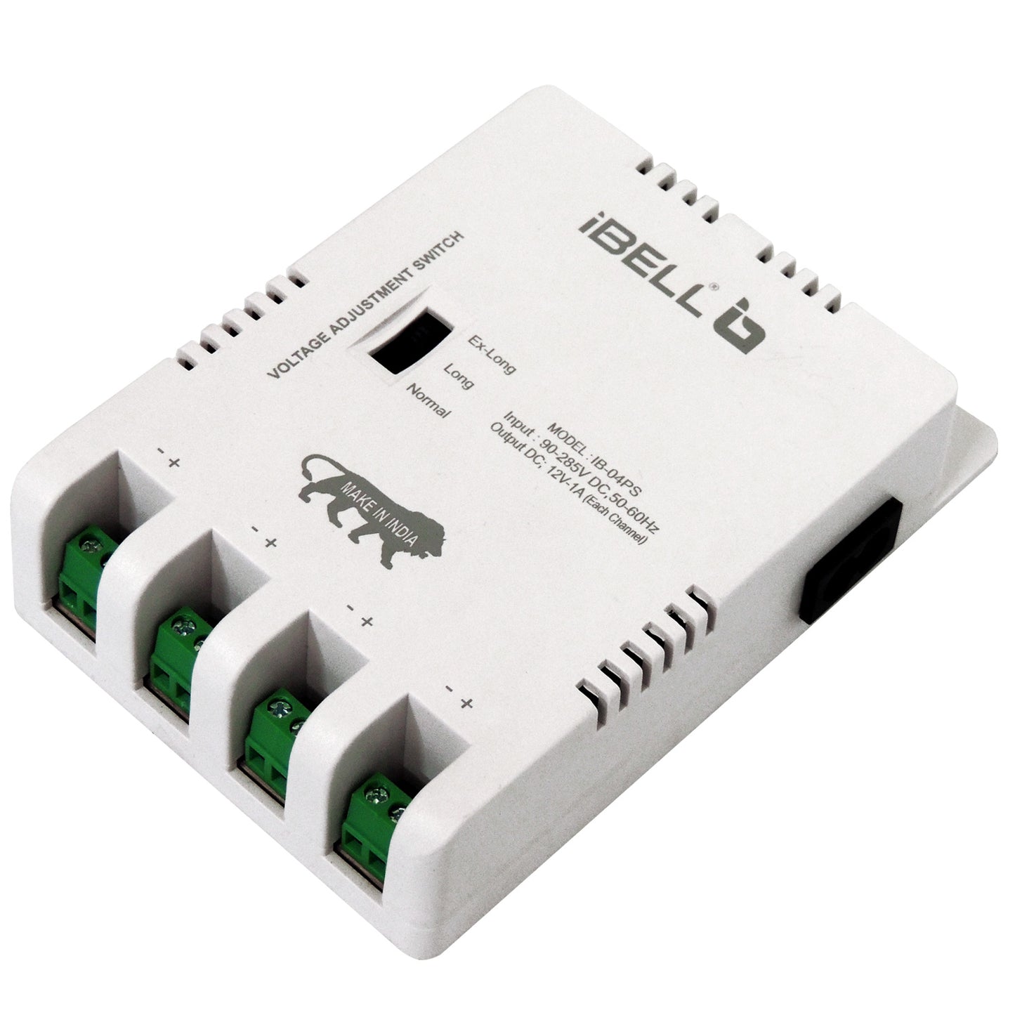 iBELL CP404 4 Channel SMPS for CCTV Output, Power Supply Adapter for up to 4 CCTV Cameras, White (Pack of 1)