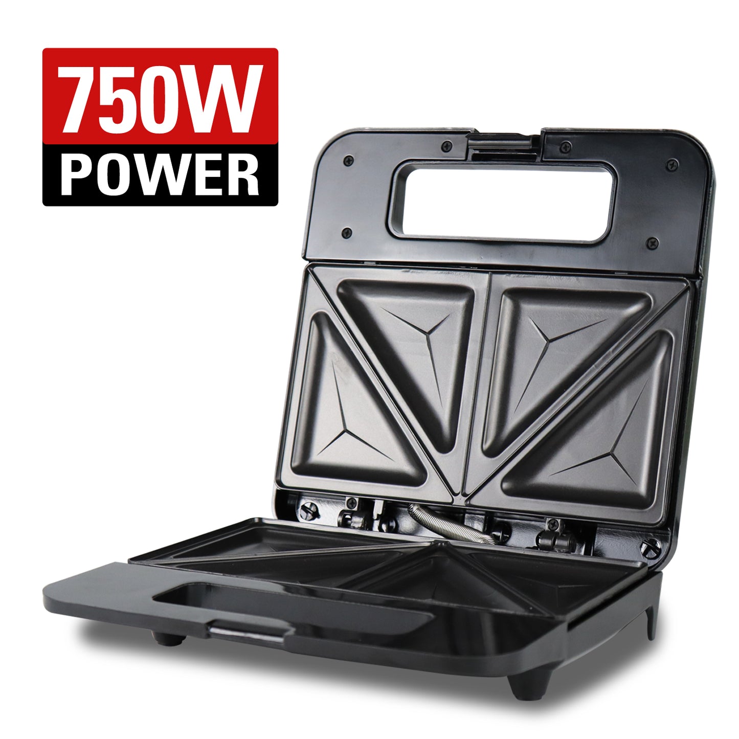 iBELL SM410N Sandwich Maker with Non Stick Sandwich Plates Grill & Toast, Electric, Nonstick, 800 Watt (Black)