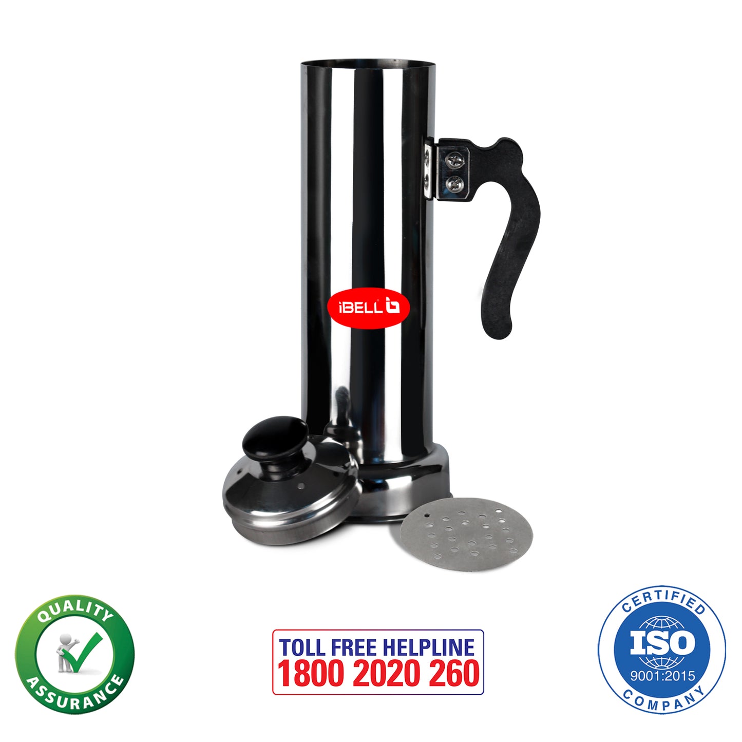 iBELL Stainless Steel Puttu Maker, Food Grade 304 Stainless Steel