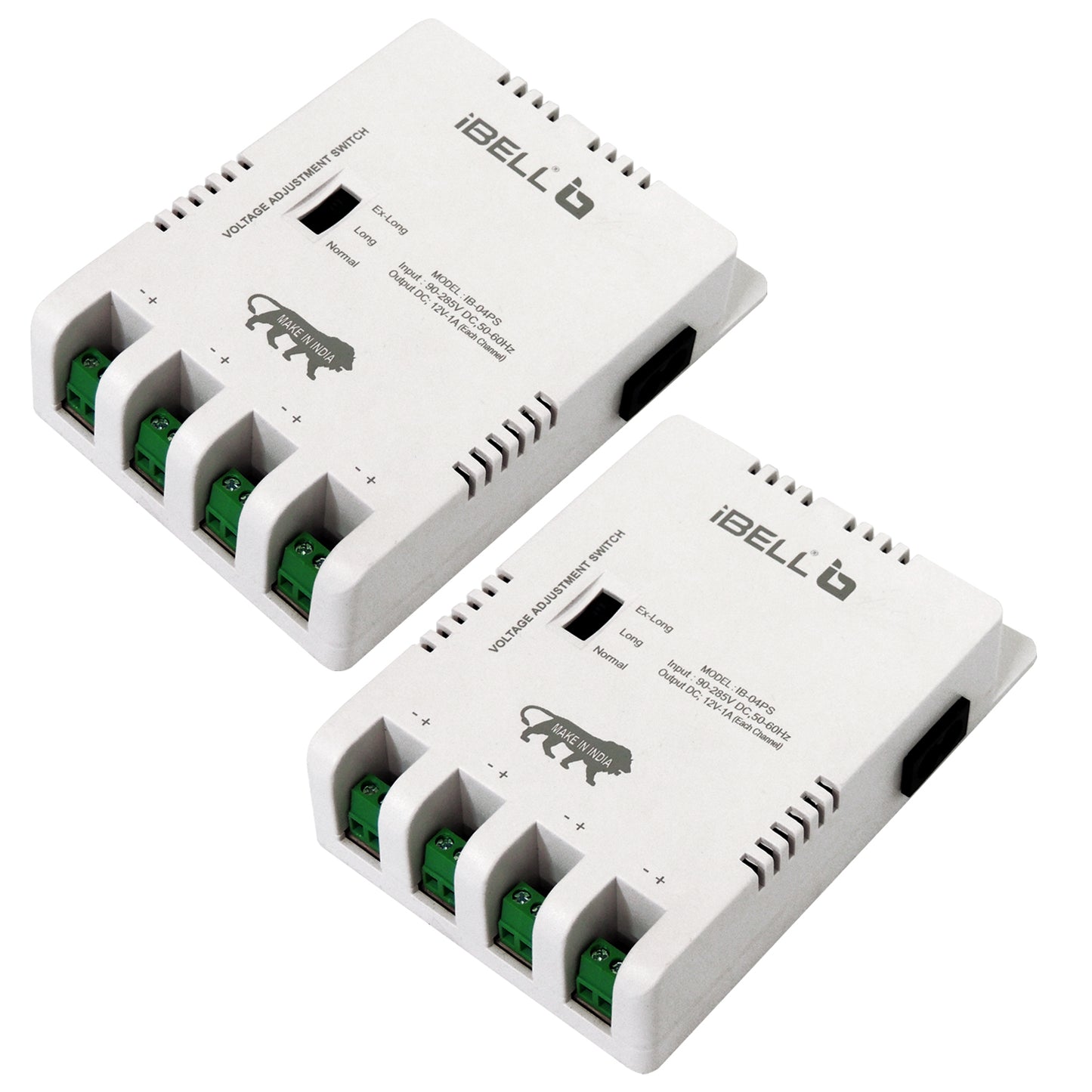 iBELL CP404 4 Channel SMPS for CCTV Output, Power Supply Adapter for up to 4 CCTV Cameras, White (Pack of 1)