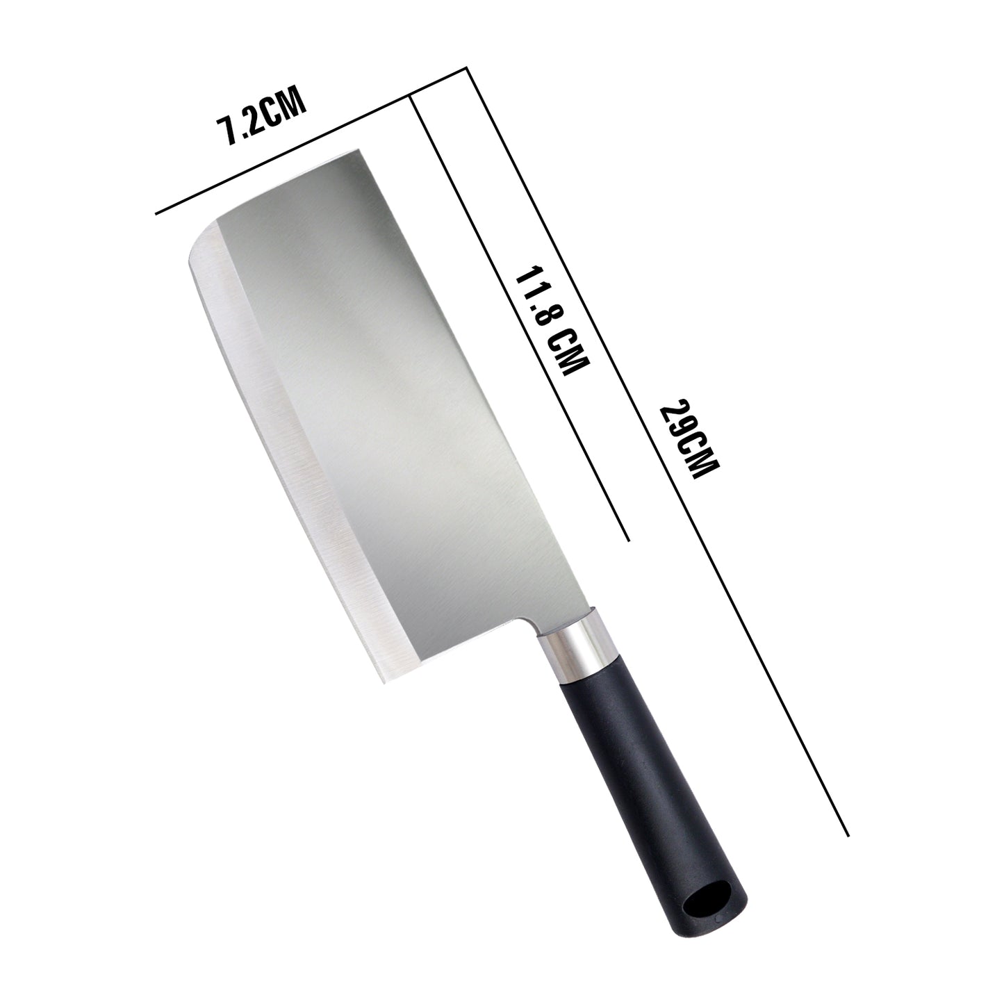 IBELL FA01 Premium Kitchen Knife/Cleaver, Big Size, Stainless Steel, for Cutting Fruits, Vegetables and Meat (Black)
