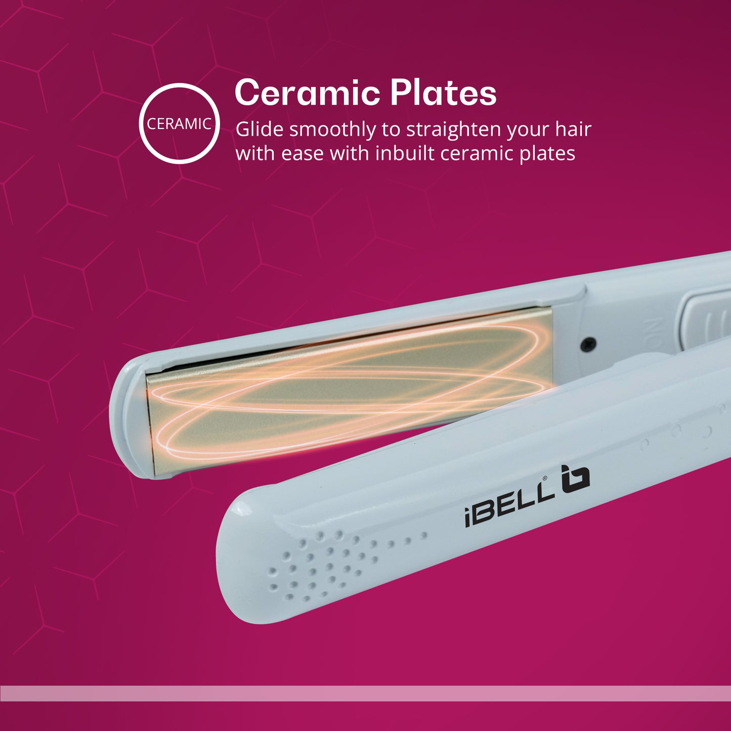 IBELL 3-in-1 Hair Straightener for Woman | Professional Hair Curler Machine with Ceramic Plates | 200°C Salon Styling Tool | Straight, Curl & Wave | Hair Straightening Lasts 2–3 Hours | LED Indicator & 1-Year Warranty