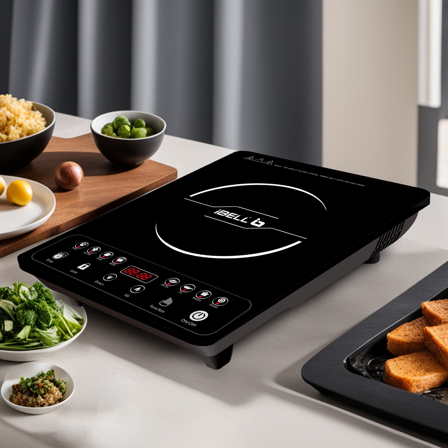 iBELL 20 YO Induction Cooktop 2000W with Full Touch Control, Auto Shut