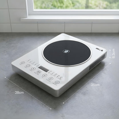 iBELL CLOUD390 Infrared Cooktop 2200W | Works with All Cookware | Portable Electric Cooking Stove | Adjustable Temperature Control | White
