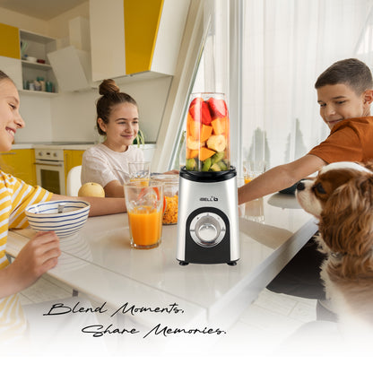 iBELL Juicer Mixer Grinder For Home, Smoothie Maker, 600W,2 Blades 3 Modes, 5 Multi-Purpose Jars, 100% Copper Motor, 24,000 RPM, Nutri Blender With Stainless Steel Blades (Silver)