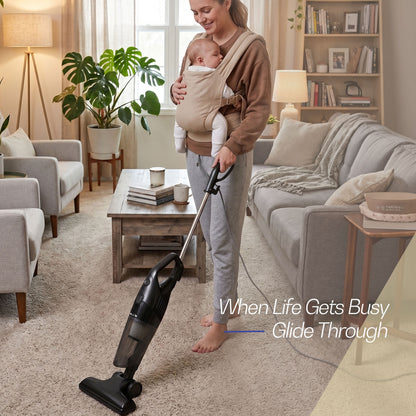 iBELL TURBOSTICK650 Stick Vacuum Cleaner | 600W | 20kPa | HEPA Filter | Bagless Design | Ideal for Floors, Curtains, Carpets, Sofa | black