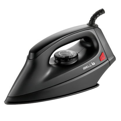 IBELL PASSION 1000W Iron Box with 3 Years Warranty, Non-Stick Soleplate Dry Iron, Shock-Proof Body, Variable Temperature Control, Overheating Protection (Black)