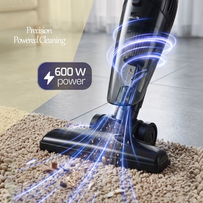 iBELL TURBOSTICK650 Stick Vacuum Cleaner | 600W | 20kPa | HEPA Filter | Bagless Design | Ideal for Floors, Curtains, Carpets, Sofa | black