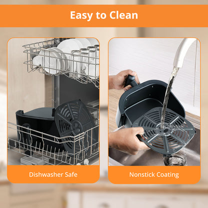 iBELL AEROFRY420DM Air Fryer 4.2 Litre - 1500W with Multiple Cooking Options, Dishwasher Safe, Non-stick Coating & Adjustable Temperature Control (Black)