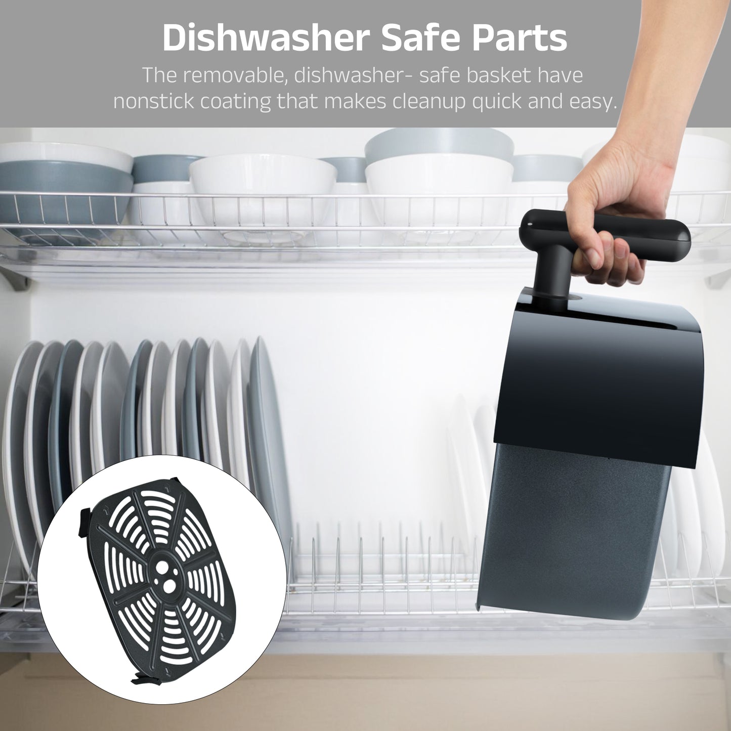 iBELL AEROFRY422M Air Fryer 4.2 Litre - 1500W, Multiple Cooking Options, Dishwasher Safe, Nonstick Coating, Adjustable Time & Temperature Control (Black)