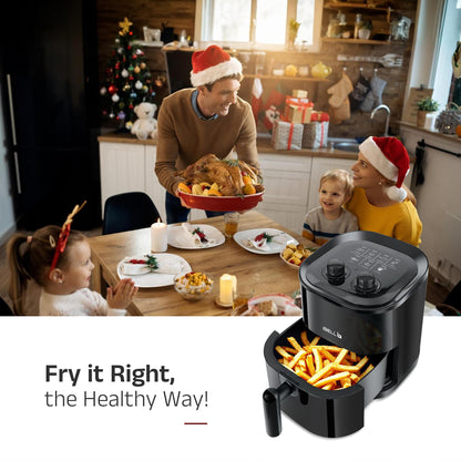 iBELL AEROFRY422M Air Fryer 4.2 Litre - 1500W, Multiple Cooking Options, Dishwasher Safe, Nonstick Coating, Adjustable Time & Temperature Control (Black)