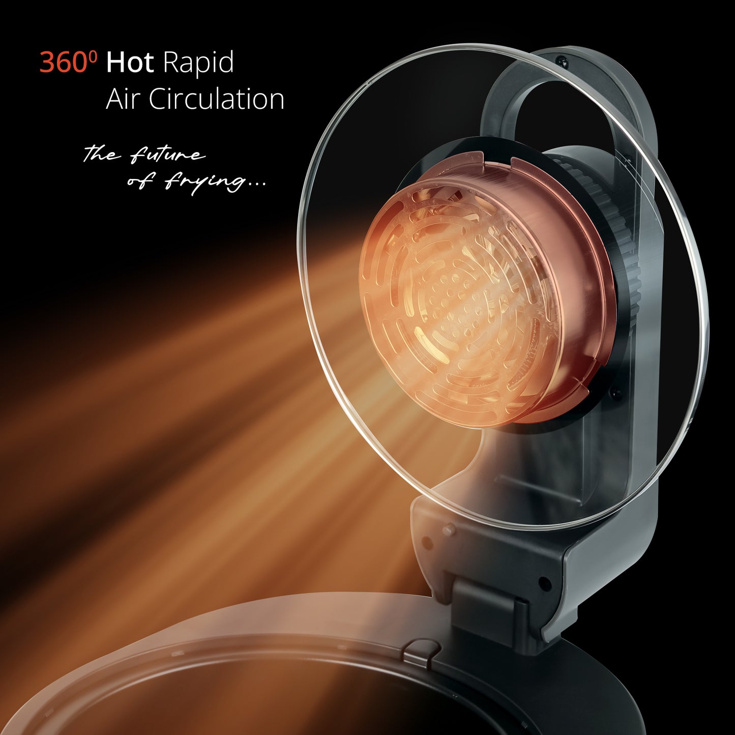 IBELL Airfryer All-in-One Air Fryer |80% less Oil Consumption|5L Capacity |1600 Watts Power|Airfry,Oven, Toast, Grill|See Through Lid|Advance Digital Display|360° Even Heat Distribution|Black