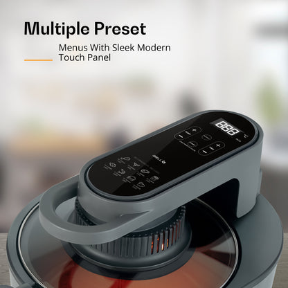 IBELL Airfryer All-in-One Air Fryer |80% less Oil Consumption|5L Capacity |1600 Watts Power|Airfry,Oven, Toast, Grill|See Through Lid|Advance Digital Display|360° Even Heat Distribution|Black