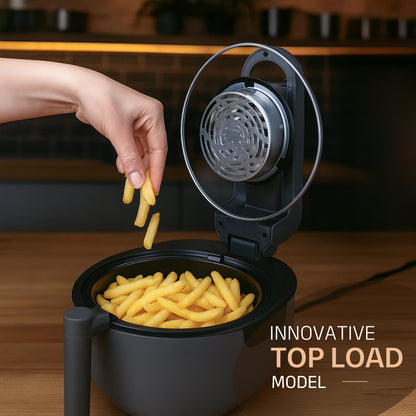 IBELL Airfryer All-in-One Air Fryer |80% less Oil Consumption|5L Capacity |1600 Watts Power|Airfry,Oven, Toast, Grill|See Through Lid|Advance Digital Display|360° Even Heat Distribution|Black