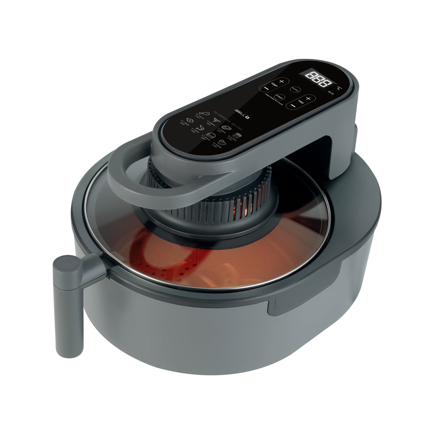 IBELL Airfryer All-in-One Air Fryer |80% less Oil Consumption|5L Capacity |1600 Watts Power|Airfry,Oven, Toast, Grill|See Through Lid|Advance Digital Display|360° Even Heat Distribution|Black