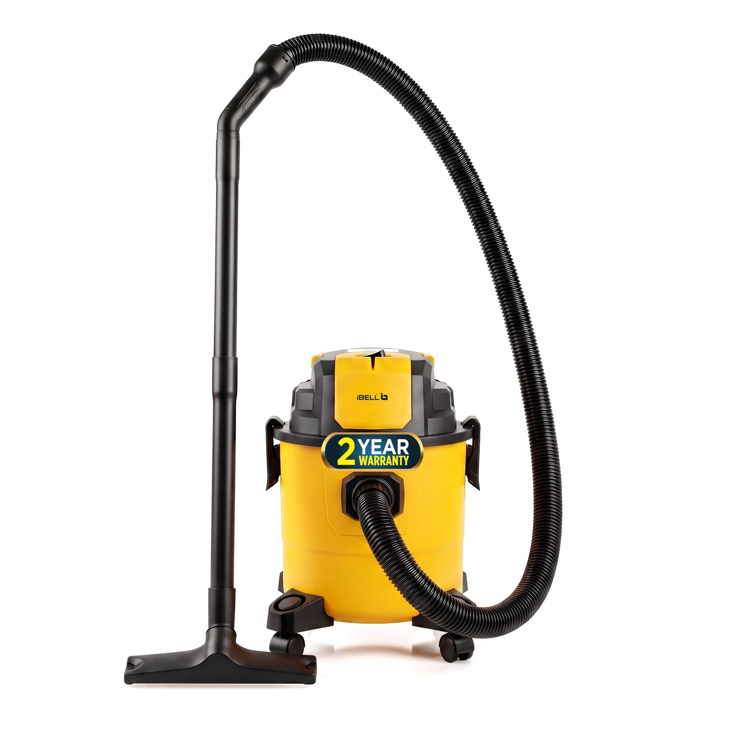 iBELL AeroVac150 Wet & Dry Vacuum Cleaner for Home & Office | 1200W Motor | 18 kPa Powerful Suction | 15L Capacity | 4-in-1 Vacuum, Blower & Crevice Cleaning| Reusable Filters | Yellow