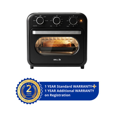 iBELL AeroWave 24G Air Fryer Oven | 24L with Air Fry, Bake, Grill, Toast, Pizza & Dry Fruit Functions | Temperature Control & 60-Minute Timer | 2-Year Warranty (BLACK)