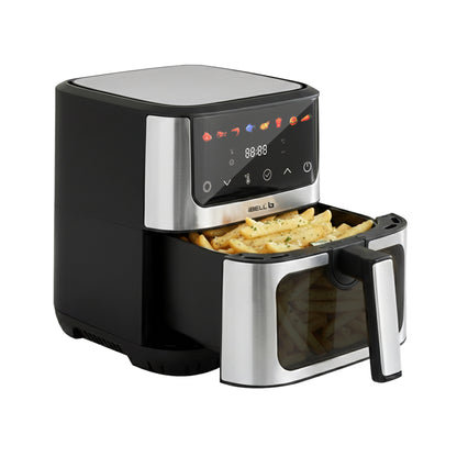 IBELL AEROFry 650 Digital Air Fryer 6.5L, 1600W | Touch Control, 8 Presets, Oil-Free Cooking (Black)