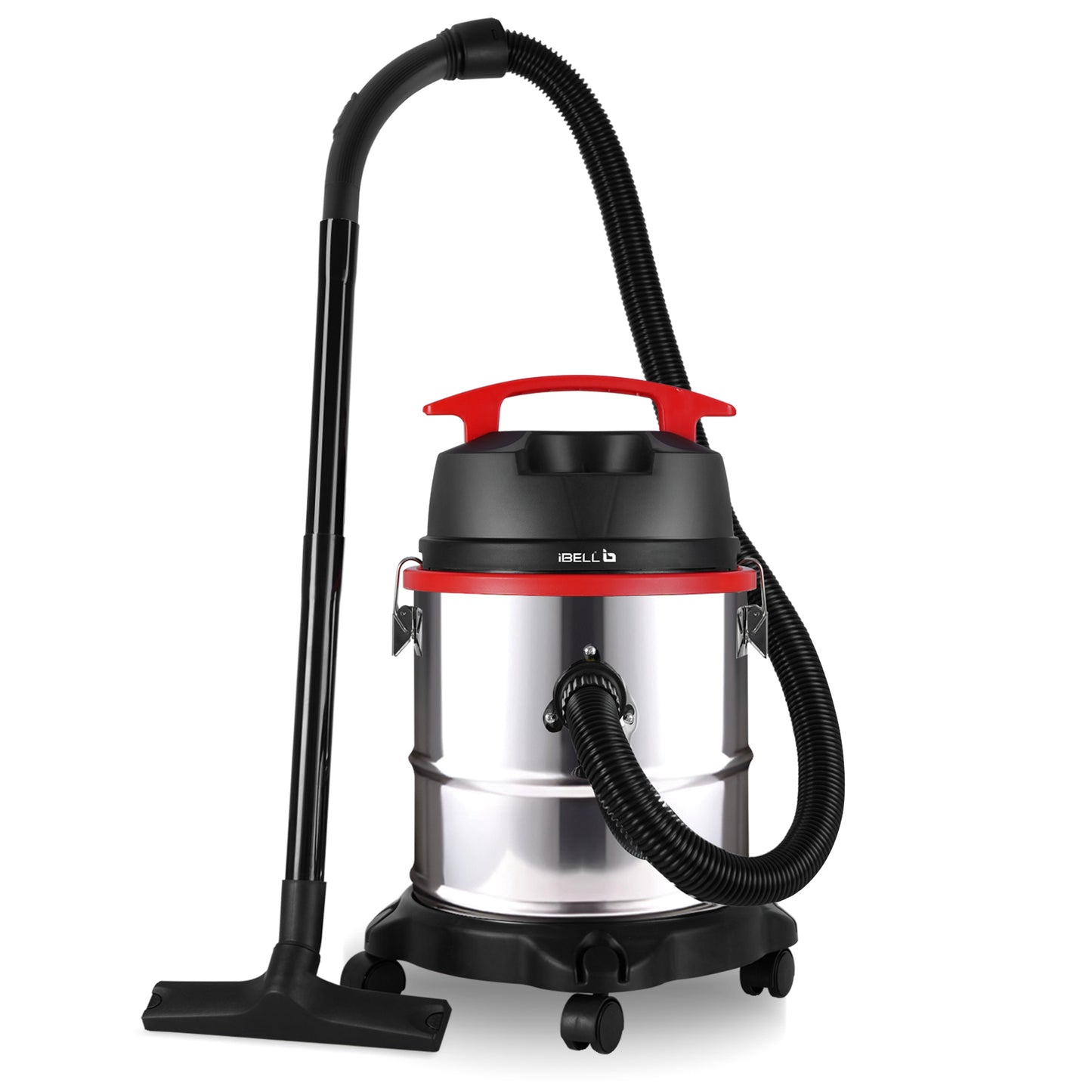 IBELL AERO VAC 2000 Vacuum Cleaner for Home Use Wet and Dry, 1600 W Motor, 21 LTR Tank Capacity, HEPA Filter, Blower Function, Stainless Steel Body (Black, Red, Steel)
