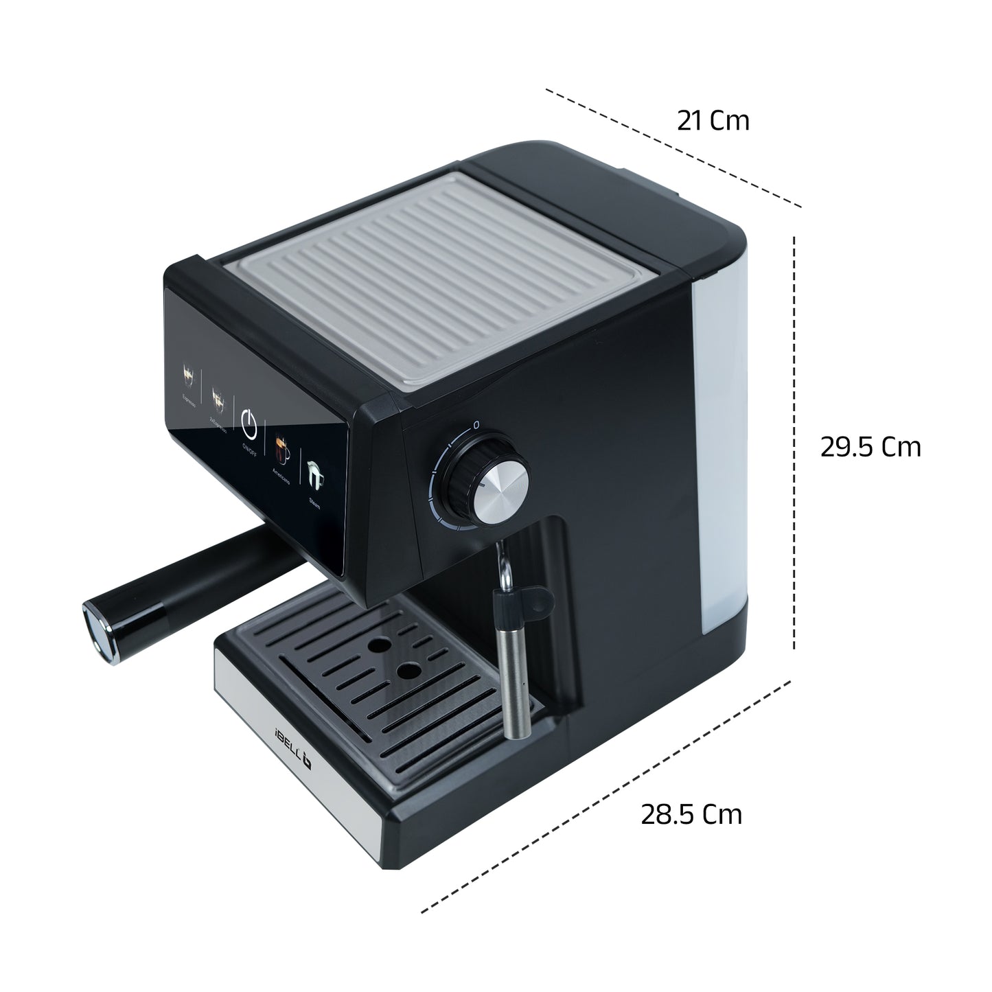 IBELL Coffee Maker Machine for Home, 20 BAR Espresso Coffee Machine, Touch Controls, Milk Frothing & Temperature Control, 1200W, For Cappuccino, Latte & Americano (BARISTAMAX200)