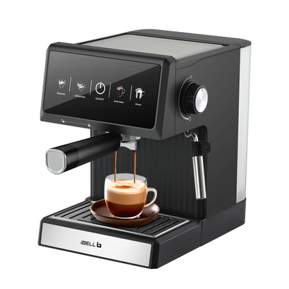 IBELL Coffee Maker Machine for Home, 20 BAR Espresso Coffee Machine, Touch Controls, Milk Frothing & Temperature Control, 1200W, For Cappuccino, Latte & Americano (BARISTAMAX200)