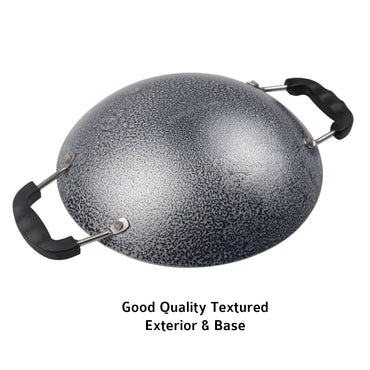 CASTOR iBELL 205 Premium Non-Stick Aluminium Appam Pan with Lid, Appachatty, 200mm, Silver