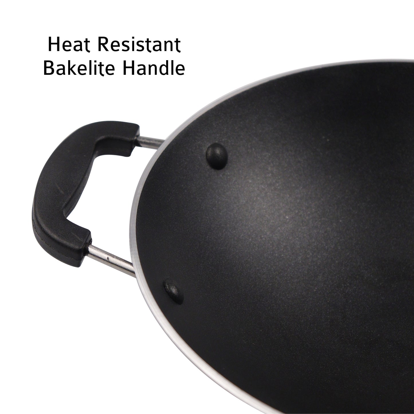 CASTOR iBELL 205 Premium Non-Stick Aluminium Appam Pan with Lid, Appachatty, 200mm, Silver