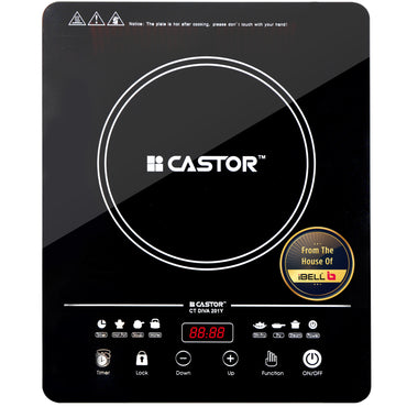 IBELL Castor DIVA Induction Cooktop 2000W, Touch Control, Auto Shut Off and Over Heat Protection, 2yr Warranty (Black)