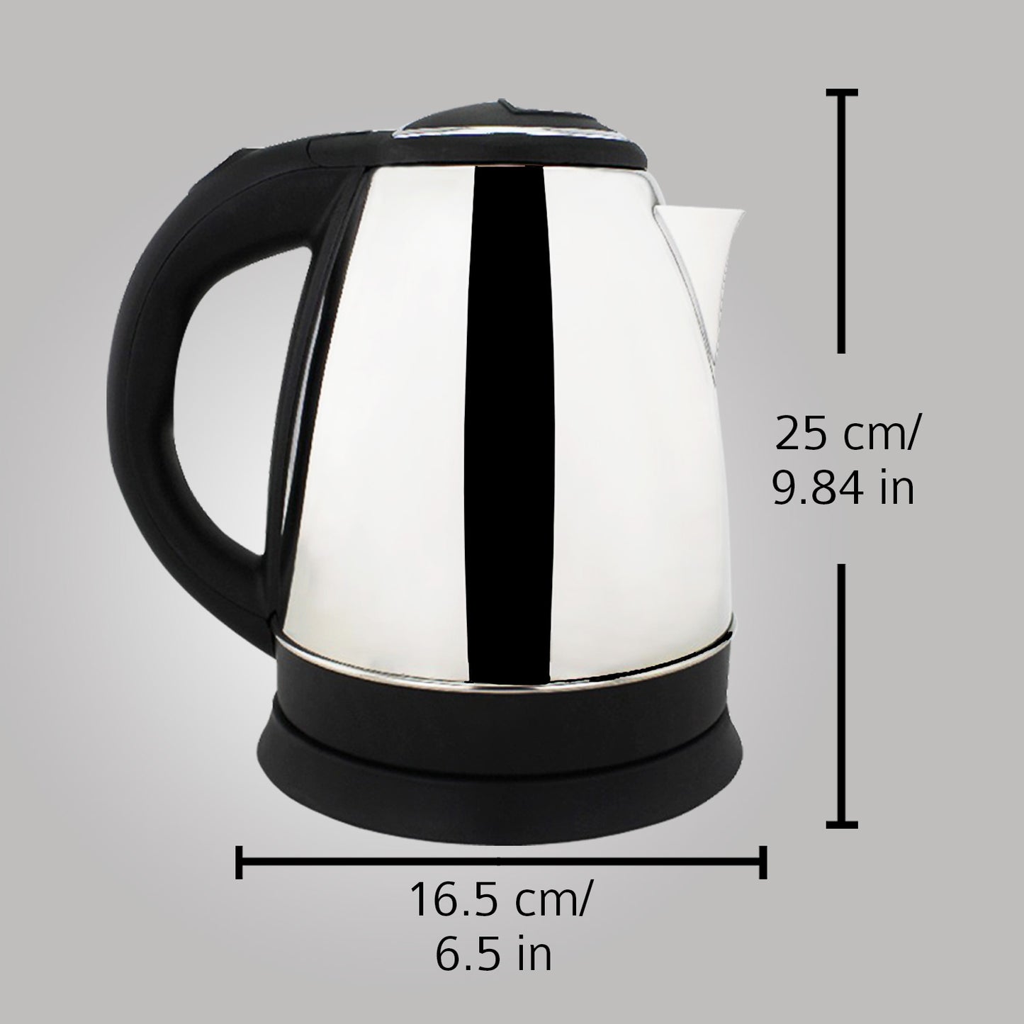 iBELL Electric Kettle 1500W Stainless Steel Body with Safety Lock Lid, Automatic Shut-Off, Heat Resistant Handle & Lid, 2-Year Warranty (1.8 Ltr)