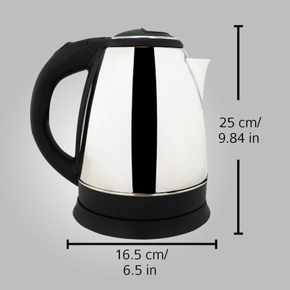 iBELL Electric Kettle 1500W Stainless Steel Body with Safety Lock Lid, Automatic Shut-Off, Heat Resistant Handle & Lid, 2-Year Warranty (1.8 Ltr)