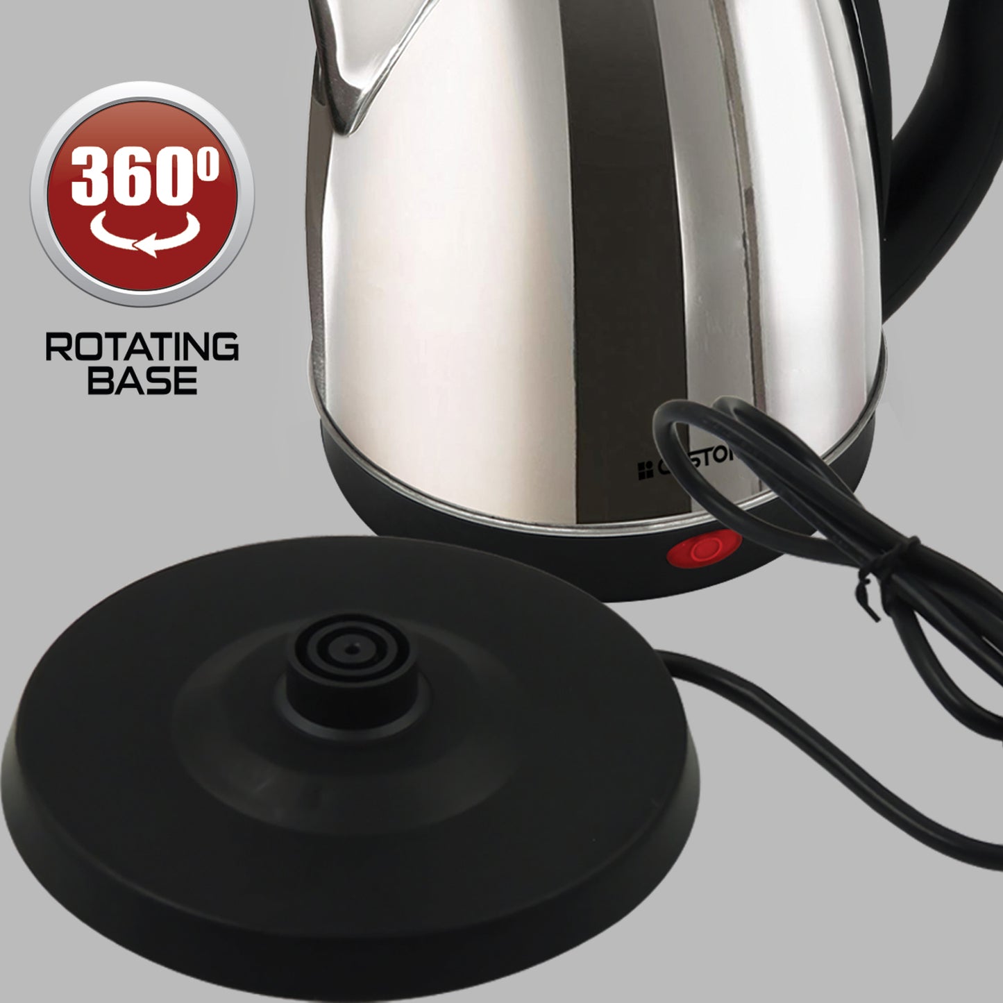 iBELL Electric Kettle 1500W Stainless Steel Body with Safety Lock Lid, Automatic Shut-Off, Heat Resistant Handle & Lid, 2-Year Warranty (1.8 Ltr)