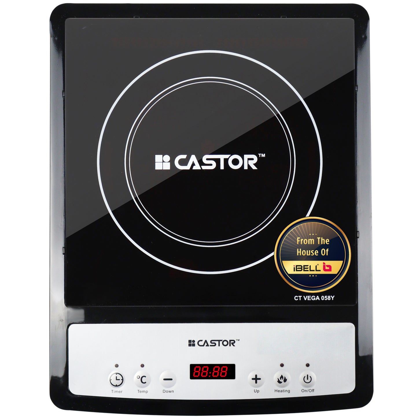 iBELL Castor VEGA Induction Cooktop 2000W, Auto Shut Off and Over Heat Protection, 2yr Warranty (Black)