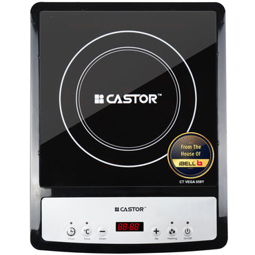 iBELL Castor VEGA Induction Cooktop 2000W, Auto Shut Off and Over Heat Protection, 2yr Warranty (Black)