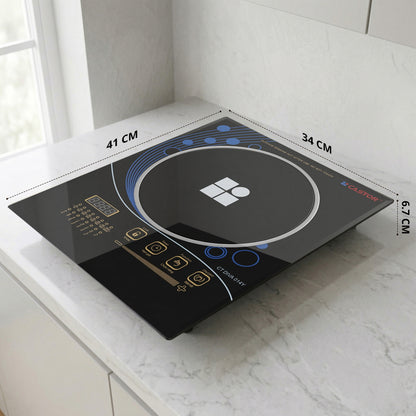 iBELL Castor DIVA014Y 2200W Induction Cooktop, 3-YEAR WARRANTY, Full Touch Control, 8 Preset Cooking Modes, Fast Heating & Temperature Control, Portable Electric Induction Cooker, [Black]