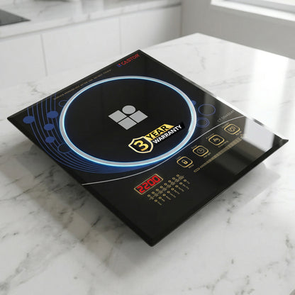 iBELL Castor DIVA014Y 2200W Induction Cooktop, 3-YEAR WARRANTY, Full Touch Control, 8 Preset Cooking Modes, Fast Heating & Temperature Control, Portable Electric Induction Cooker, [Black]