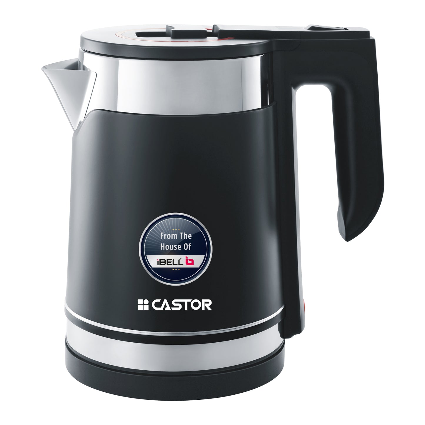 iBELL Castor Ek017L Premium Electric Kettle, 1.7 Litre, Stainless Steel With Plastic Insulation,1500W Auto Cut-Off, Silver With Black, 1.7 Liter, 1500 Watt