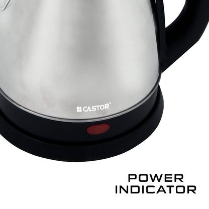 iBELL Castor CTEK15M Premium 1.5 Litre Stainless Steel Electric Kettle,1500 watts Auto Cut-Off Feature,Silver
