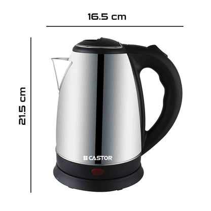iBELL Castor CTEK15M Premium 1.5 Litre Stainless Steel Electric Kettle,1500 watts Auto Cut-Off Feature,Silver