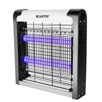 CASTOR M02IK Insect Catcher Machine, Portable LED Lamp, Compact Fly Trap for Home, Electric Insect Killer Indoor & Outdoor (Silver)