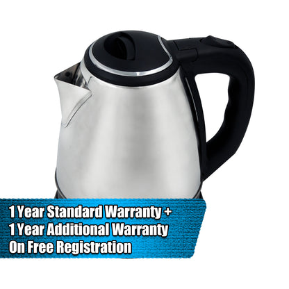 iBELL Castor CTEK15M Premium 1.5 Litre Stainless Steel Electric Kettle,1500 watts Auto Cut-Off Feature,Silver