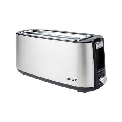 iBELL Toaster CrustoF40 Auto Pop-up 4 Slice Bread Toaster with Removable Crumb Tray, Auto Shutoff, Defrost/Reheat/Cancel Button, 7 Levels Browning Controller, Led Light Indicator, 2 Year Warranty