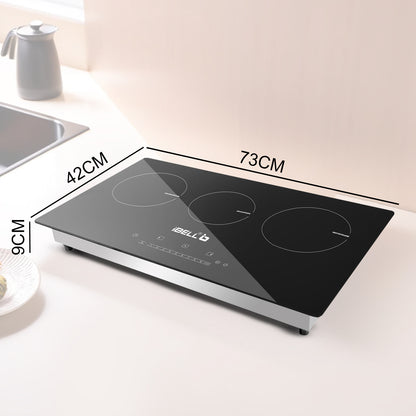 iBELL EMINENCE03 Induction Hob, Electric, 5600W, with 8 Level Power Setting, Auto -Off Protection, Toughened Glass and Touch Controls (Black)