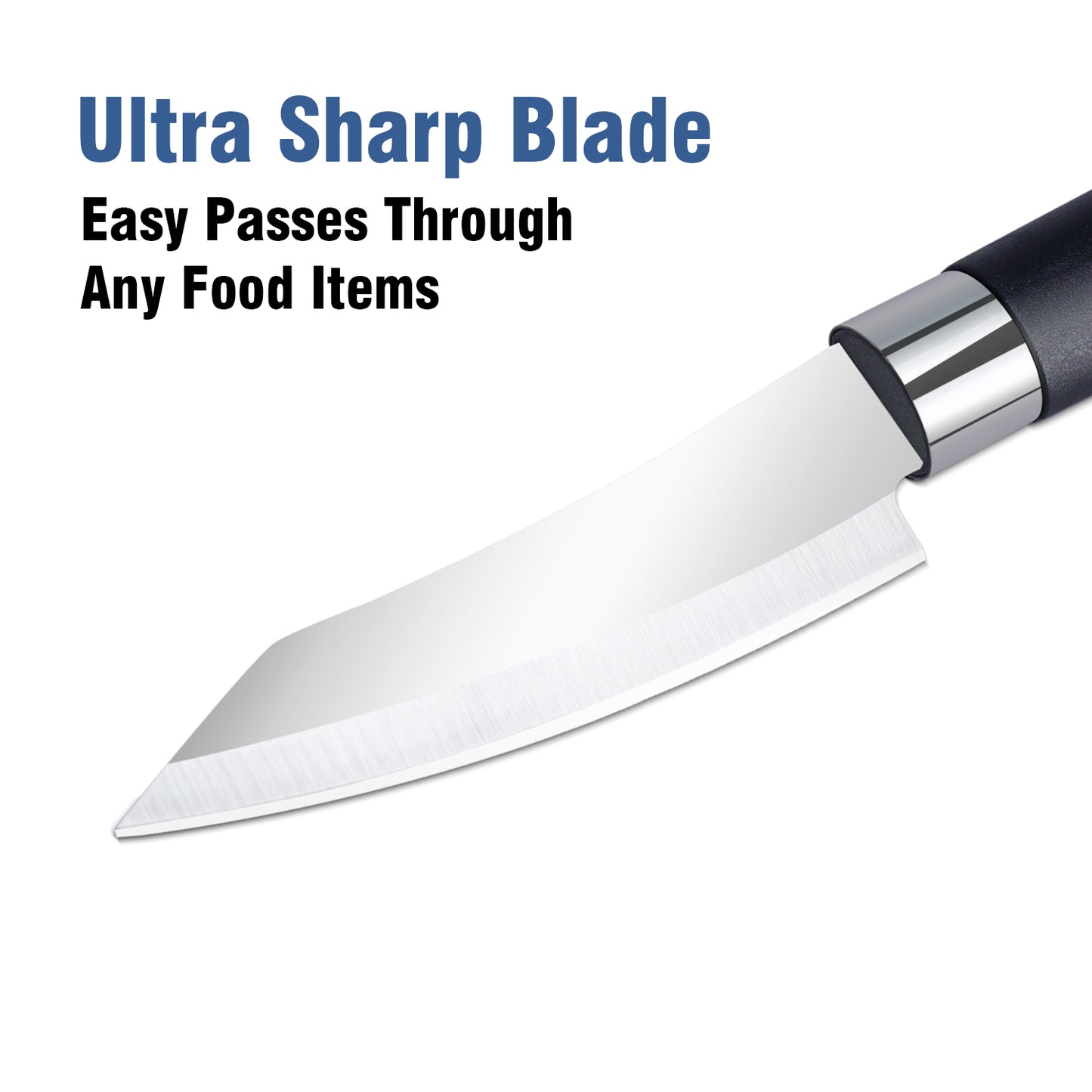 IBELL FA25 Knife for Kitchen Use Multipurpose Stainless Steel Kitchen Knife for Veg, Meat and Fruit Cutting (Black)