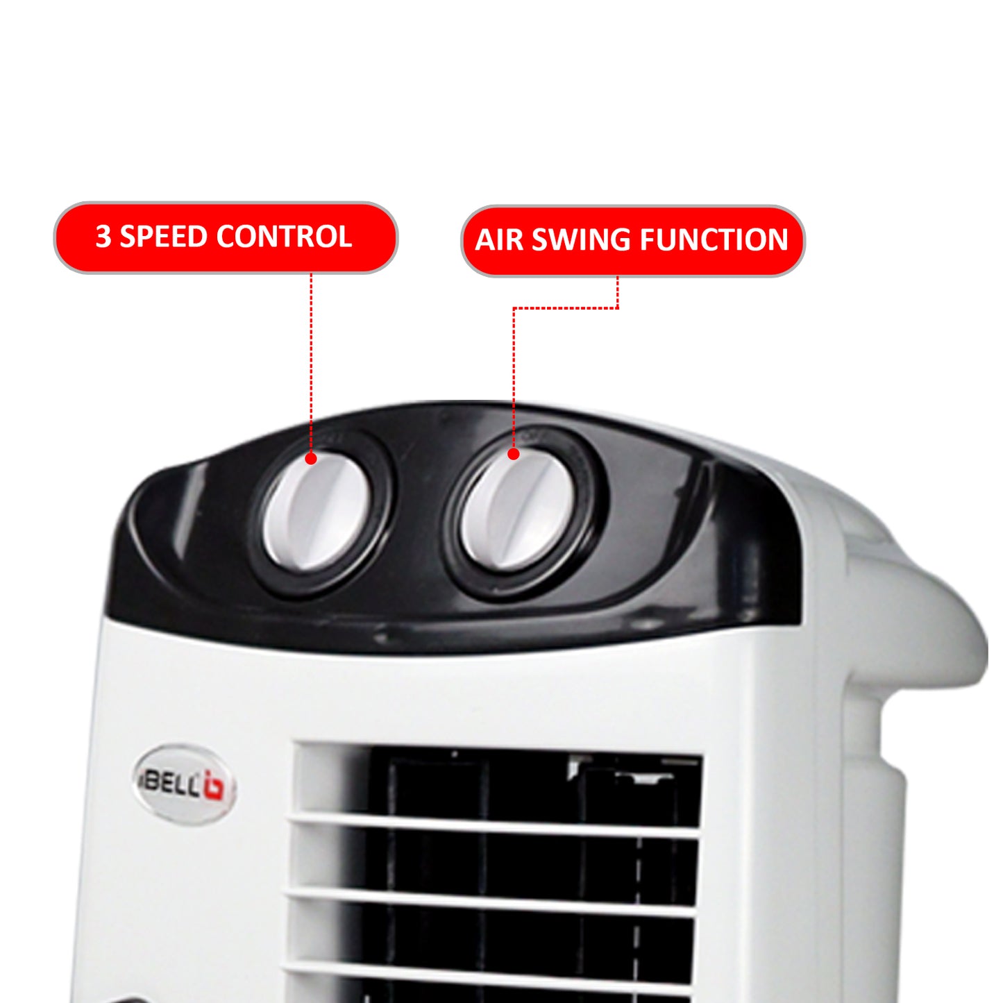 IBELL High Speed Tower Fan, 25-foot Air Delivery, 4-way Air Flow, Low Power Consumption and Anti-Rust Body (White)