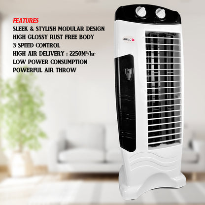 IBELL High Speed Tower Fan, 25-foot Air Delivery, 4-way Air Flow, Low Power Consumption and Anti-Rust Body (White)