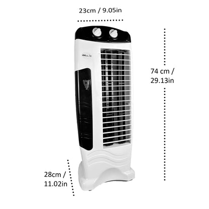 IBELL High Speed Tower Fan, 25-foot Air Delivery, 4-way Air Flow, Low Power Consumption and Anti-Rust Body (White)