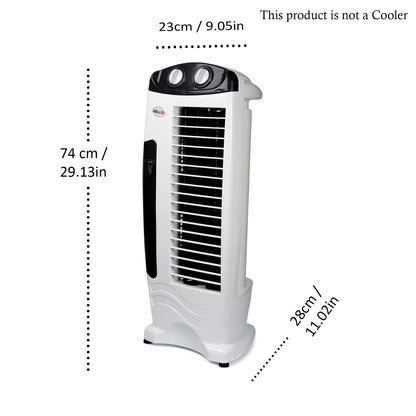 IBELL High Speed Tower Fan, 25-foot Air Delivery, 4-way Air Flow, Low Power Consumption and Anti-Rust Body (White)