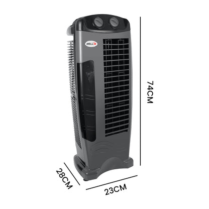 IBELL DELUXE High Speed Tower Fan, Low Power Consumption and Anti-Rust Body, 25-foot Air Delivery, 4-way Air Flow (Grey)