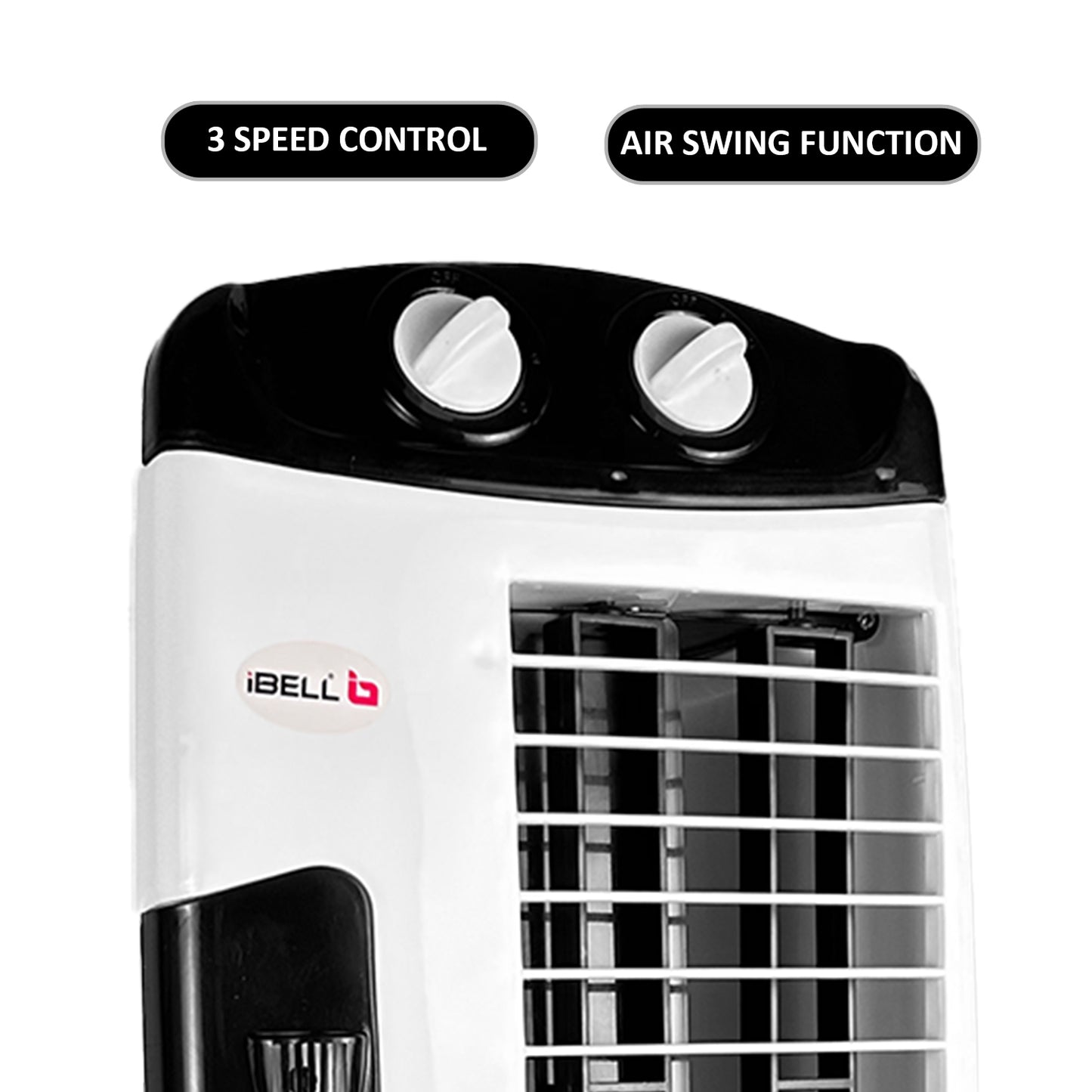 IBELL High Speed Tower Fan, 25-foot Air Delivery, 4-way Air Flow, Low Power Consumption and Anti-Rust Body (White)